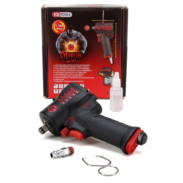Ks Tools Pistol Pneumatic Cu Percuție (Aer Comprimat) De Inaltă Performanță Monster Mini 1/2'' 1390 Nm 515.1270
